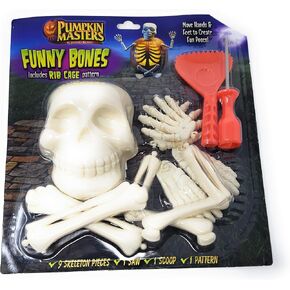 Funny Bones Skeleton Pumpkin Carving Kit with Rib Cage Pattern