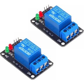 2Pcs 1 Channel 3V Relay Module 3.3V Low Level Shooting with Lamp (Without Optocoupler)