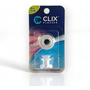 Refill Pack - 20m Mint-Flavored Floss | Compatible with Clix Flosser | Easy and Reusable Refills for Effortless Flossing