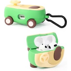 Case for AirPods 3rd Generation Earbuds(2021) with Keychain, Suublg Silicone Cute Case Protective Shockproof Covers with Cartoon Characters Skin Design for AirPods 3