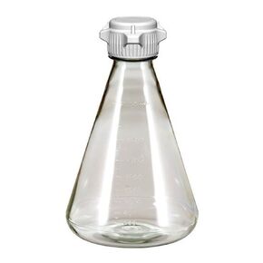 Plastic Erlenmeyer Flasks for Cell Culture and Fermentation, 2L, Autoclavable Polycarbonate (PC), 53mm (53B) VersaCap, Non-Sterile (Pack of 6)