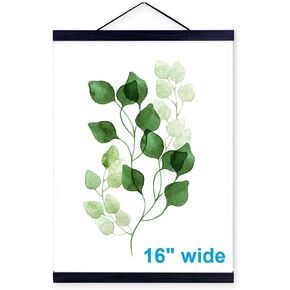 16x24 Magnetic Poster Frame Black, 16x20 Lightweight Wooden Picture Frame Hanger with Strong Magnet for Hanging Poster, Map, Photos, Paper Print, Oil Painting and Canvas Print Artwork, Easy to Install