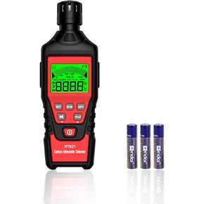Carbon Monoxide Detector - Handheld CO Detector Portable CO Gas Tester with Audible & Visual Alarm, 0-5000PPM, CO Alarm, Backlit LCD Display for Travel Car Camping Home Industrial & Outdoor