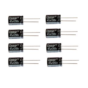 XHW 47uF 250V 13X20 +-20 Percent -40 to +105 Degree C 12 PCS Aluminum Electrolytic Capacitor,47uF 250V Capacitor,47uF Capacitor,250V Capacitor,47uF,47uF Capacitor 250V,250V 47uF Capacitor