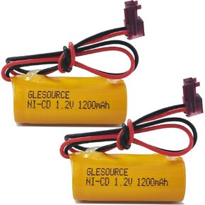 Emergency Light Battery, 1.2V 1200mAh NiCad Exit Sign Battery Compatible with Lithonia ELB1P201NB Lithonia ELB0320 Grainger 4WT20 OSA212 NIC1169 EBE-33 (2 Pack)