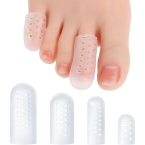 16 Pcs Gel Toe Protector, Toe Cap Toe Covers Big Small Toe Caps Guards for Men Women Gel Toe Cushion to Protect Toe from Rubbing Ingrown Toenails Corns Blisters Hammer Toes Pain Relief