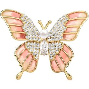 Animal Brooch Pin for Women Rhinestone Crystal Brooches Pins Butterfly Jewelry Gifts for Women Men