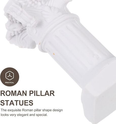 5 قطع بيضاء صغيرة من الراتنج أعمدة رومانية عمود يوناني تمثال قاعدة وصمة العار الديكور الراتنج الفني زخرفة المشهد المشهد الدعائم لحفل زفاف عيد الميلاد المشهد الصغير حوض السمك in Kuwait