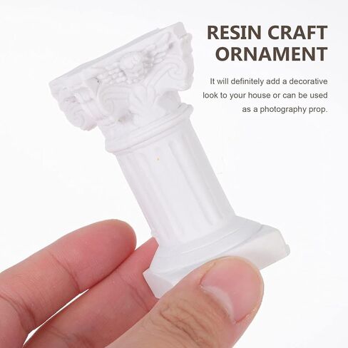 5 قطع بيضاء صغيرة من الراتنج أعمدة رومانية عمود يوناني تمثال قاعدة وصمة العار الديكور الراتنج الفني زخرفة المشهد المشهد الدعائم لحفل زفاف عيد الميلاد المشهد الصغير حوض السمك in Kuwait