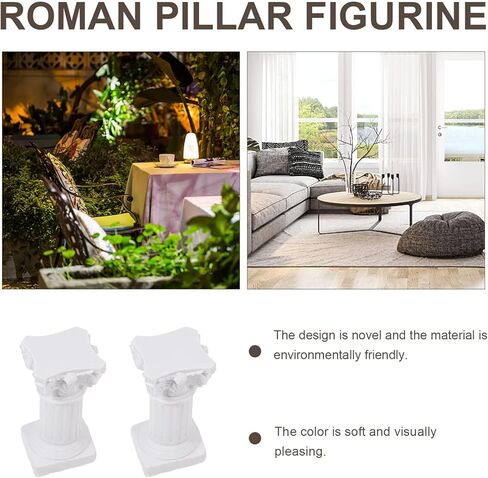 5 قطع بيضاء صغيرة من الراتنج أعمدة رومانية عمود يوناني تمثال قاعدة وصمة العار الديكور الراتنج الفني زخرفة المشهد المشهد الدعائم لحفل زفاف عيد الميلاد المشهد الصغير حوض السمك in Kuwait