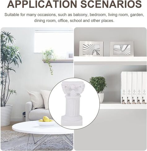 5 قطع بيضاء صغيرة من الراتنج أعمدة رومانية عمود يوناني تمثال قاعدة وصمة العار الديكور الراتنج الفني زخرفة المشهد المشهد الدعائم لحفل زفاف عيد الميلاد المشهد الصغير حوض السمك in Kuwait