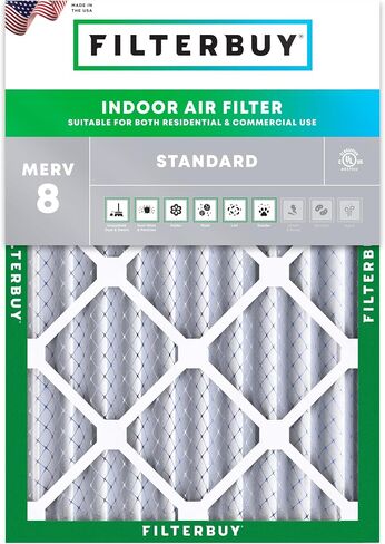 فلتر هواء Filterbuy 20x24x4 MERV 8 Dust Defense (عبوة واحدة)، استبدال مرشحات هواء فرن HVAC AC المطوية (الحجم الفعلي: 19.38 × 23.38 × 3.63 بوصة) in Saudi Arabia