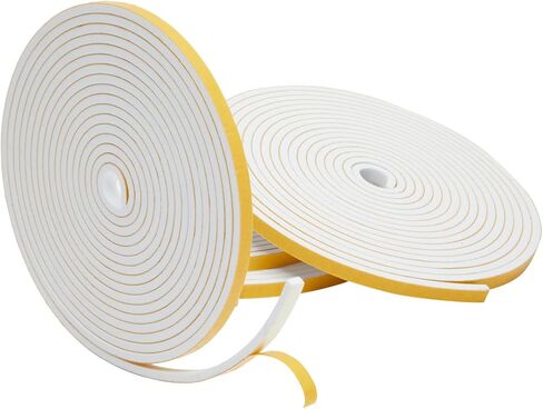 شريط تجريد الطقس ذاتي اللصق باللون الأبيض، بسمك 1/4 × 1/8 بوصة (50 قدمًا، 3 لفات) in Kuwait