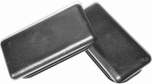 (Pack of 4) 4" x 2" Rectangular Cap Plugs | for 10-14 Ga Steel Tube/Rod (3.73"-3.83" L - 1.73"-1.83" W ID) Fencing Post, Furniture Sliding Guides | Fitness Equipment Finishing Inserts Plug | by SB in Kuwait