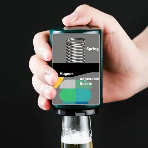 Premium Beer Bottle Opener,Automatic Bottle Openers, Stainless Steel Push Down Beer Opener, No Damage to Bottle Cap with Magnet,Portable Pop the Top Bottle Opener for Home Bars Camping Party (Rainbow) in Saudi Arabia