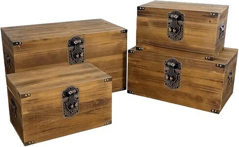 dophee 1 قطعة صندوق النقش الزخرفية غلق بمشبك قفل مزلاج و 2 قطعة مفصلات صغيرة مع مسامير تركيب لصندوق المجوهرات صندوق خشبي صغير صندوق ألعاب صندوق الصدر مجموعة أدوات بيت الدمية in Kuwait