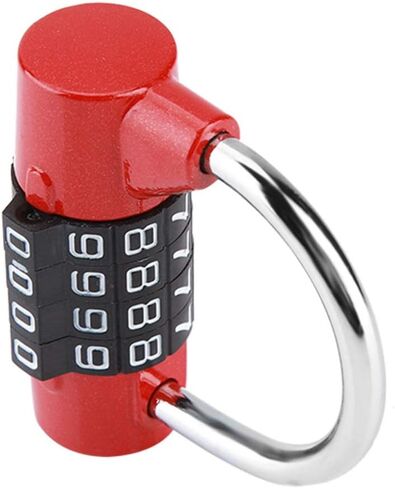 4 Dial Number Combination Padlock, Home Cabinet Travel Box Gym Locker Security Code Lock(Red) in Saudi Arabia