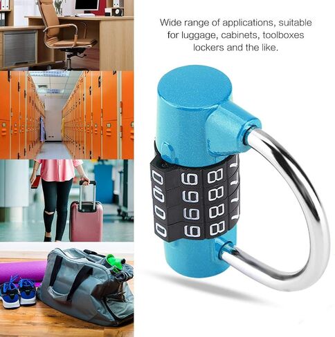 4 Dial Number Combination Padlock, Home Cabinet Travel Box Gym Locker Security Code Lock(Red) in Saudi Arabia