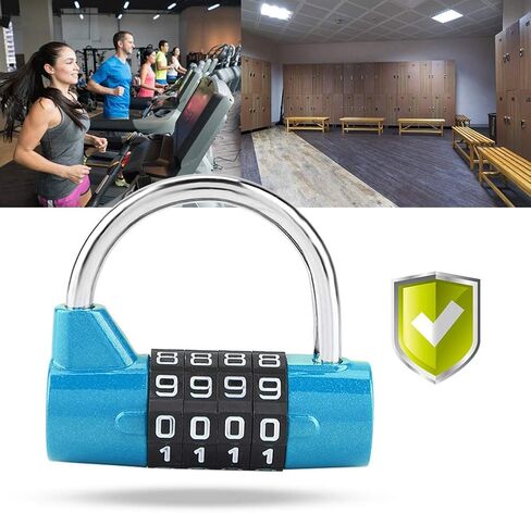 4 Dial Number Combination Padlock, Home Cabinet Travel Box Gym Locker Security Code Lock(Red) in Saudi Arabia