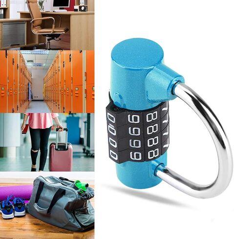 4 Dial Number Combination Padlock, Home Cabinet Travel Box Gym Locker Security Code Lock(Red) in Saudi Arabia