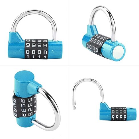 4 Dial Number Combination Padlock, Home Cabinet Travel Box Gym Locker Security Code Lock(Red) in Saudi Arabia