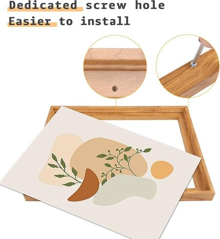 إطار عائم من القماش مكون من قطعتين من Oungy مقاس 12 × 16 بوصة إطار عائم للوحة قماشية للفنانين من القماش لوحة زيتية لتزيين إطار اللوحة الفنية الجدارية، بني داكن in Kuwait