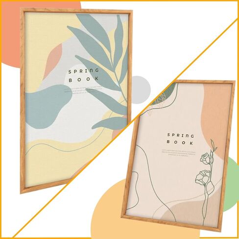 إطار عائم من القماش مكون من قطعتين من Oungy مقاس 12 × 16 بوصة إطار عائم للوحة قماشية للفنانين من القماش لوحة زيتية لتزيين إطار اللوحة الفنية الجدارية، بني داكن in Kuwait