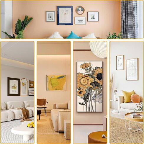 إطار عائم من القماش مكون من قطعتين من Oungy مقاس 12 × 16 بوصة إطار عائم للوحة قماشية للفنانين من القماش لوحة زيتية لتزيين إطار اللوحة الفنية الجدارية، بني داكن in Kuwait