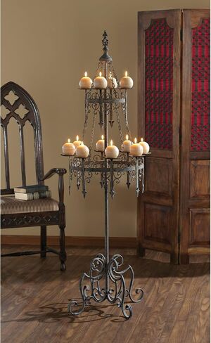 Design Toscano Malbark Castle Gothic Floor Candelabra 63 Inch in Saudi Arabia