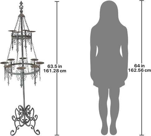 Design Toscano Malbark Castle Gothic Floor Candelabra 63 Inch in Saudi Arabia