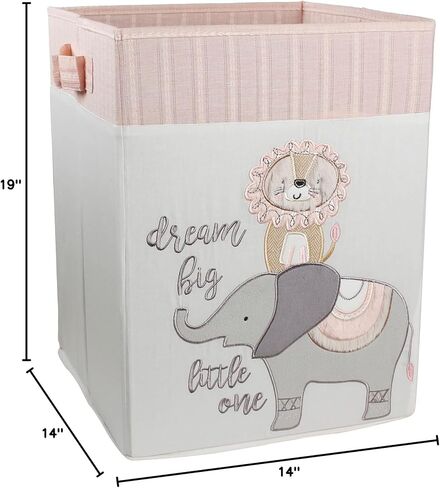 Levtex Baby - ملصق حائط قابل لإعادة الاستخدام Imani - لاما، فيل، أسد، حيوان الكسلان - رمادي، رمادي داكن، وردي، ملحقات غرف الأطفال - الحجم: 19 × 35.5 بوصة. in Saudi Arabia