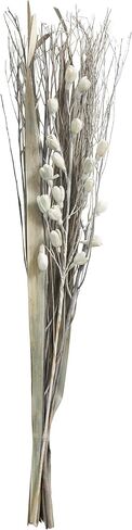 Deco 79 Dried Plant Branch Handmade Tall Floral Bouquet Natural Foliage with Grass Stems, 10" x 7" x 40", Gray in Saudi Arabia
