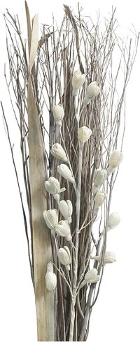 Deco 79 Dried Plant Branch Handmade Tall Floral Bouquet Natural Foliage with Grass Stems, 10" x 7" x 40", Gray in Saudi Arabia