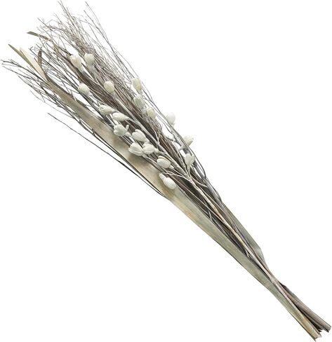 Deco 79 Dried Plant Branch Handmade Tall Floral Bouquet Natural Foliage with Grass Stems, 10" x 7" x 40", Gray in Saudi Arabia