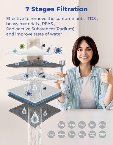 Reinmoson (RMS-WP-RO800-PAC) PAC Filter Replacement for RMS-WP-RO800 Reverse Osmosis System 12 Months Service Life1 in Saudi Arabia
