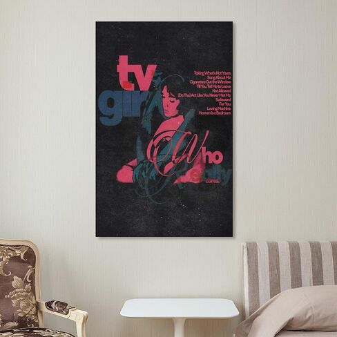 -Tv Girl- Album Cover Poster Canvas Wall Art Room Aesthetics HD Modern Decorative Painting For Teens Bedroom Liveroom Dorm Deco 12x18inch(30x45cm) in Saudi Arabia