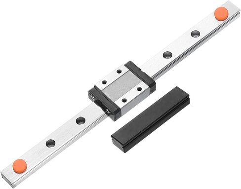 uxcell MGN12 200mm Linear Guide Rail with MGN12C Sliding Carriage Block and Plastic Mini MGN12 Linear Guide for DIY 3D Printers and CNC Machine, Black in Saudi Arabia