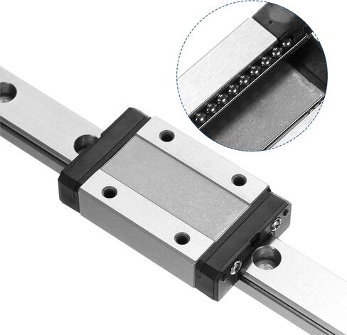 uxcell MGN12 200mm Linear Guide Rail with MGN12C Sliding Carriage Block and Plastic Mini MGN12 Linear Guide for DIY 3D Printers and CNC Machine, Black in Saudi Arabia