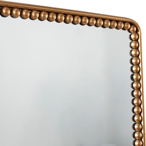 Deco 79 Metal Room Wall Mirror Entryway Mirror with Beaded Detailing, Wall Mounted Mirror 24" x 2" x 36", Gold in Saudi Arabia