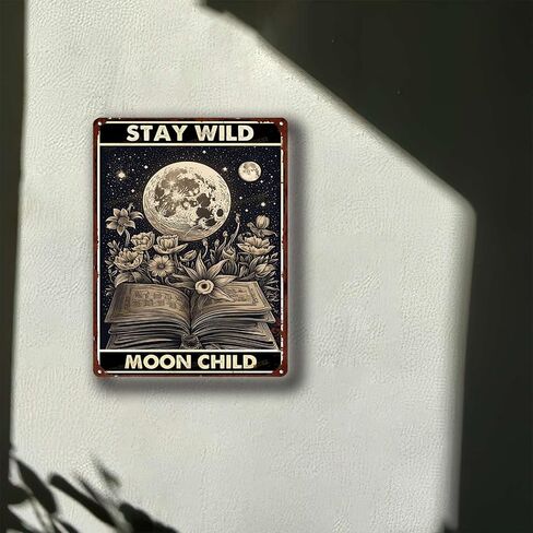 Decor Art Tin Signs Stay Wild Moon Child Tin Signs Pub Diner Cafe Wall Decor Home Decor Art 6x8inch in Kuwait