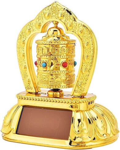 عجلة صلاة دوارة للسيارة من يويهوام، عجلة صلاة دوارة للطاقة الشمسية التبتية التبتية البوذية التبتية للديكور الداخلي للسيارة in Kuwait