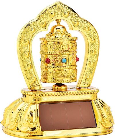 عجلة صلاة دوارة للسيارة من يويهوام، عجلة صلاة دوارة للطاقة الشمسية التبتية التبتية البوذية التبتية للديكور الداخلي للسيارة in Kuwait