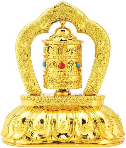 عجلة صلاة دوارة للسيارة من يويهوام، عجلة صلاة دوارة للطاقة الشمسية التبتية التبتية البوذية التبتية للديكور الداخلي للسيارة in Kuwait