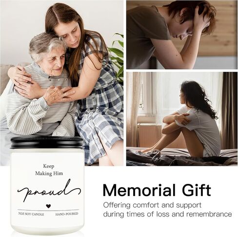 Sympathy Gifts, Keep Making Him Proud Memorial Candle Gifts, Bereavement Gift for Loss of Loved One, Thinking of You, Anniversary of Passing, Remembrance Gift for Loss of Dad, Brother, Husband, Son in Saudi Arabia