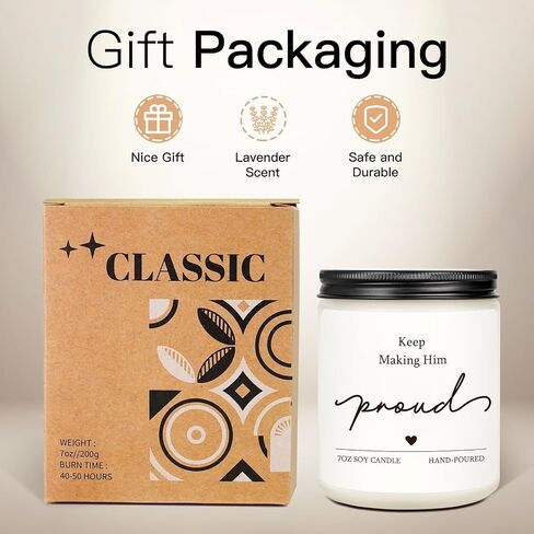 Sympathy Gifts, Keep Making Him Proud Memorial Candle Gifts, Bereavement Gift for Loss of Loved One, Thinking of You, Anniversary of Passing, Remembrance Gift for Loss of Dad, Brother, Husband, Son in Saudi Arabia