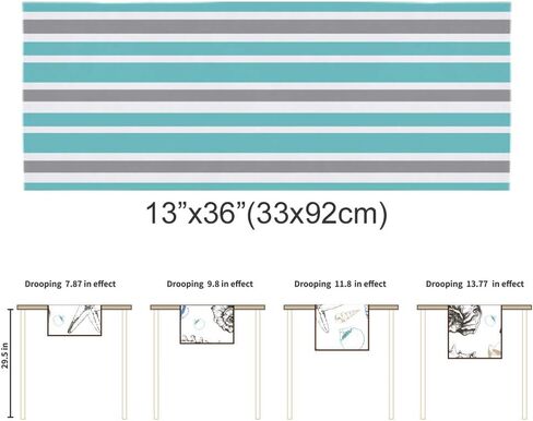 Stripe Table Runner-Navy Blue Gray White Cotton linen-Long 108 inche Dresser Scarves,Farmhouse Tablerunner for Kitchen Coffee/Dining/Sofa Table Bedroom Home Living Room,Scarf Decor for Holiday Dinner in Saudi Arabia