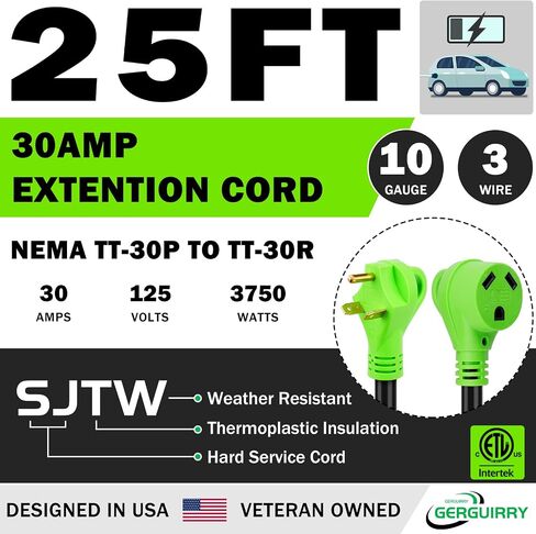 3 Prong Dryer Extension Cord, Gerguirry 15 Feet Extension Cord, 30 Amp NEMA 10-30P to 10-30R Extension Dryer Cord, Use for Dryer Power Extension, 125V/250V 10-AWG Gauge, UL Listed in Saudi Arabia