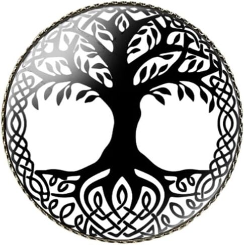 vmcoatdu Round 1 Inch Viking Compass' Nordic Rune Pin Brooch Metal and Inlay Glass Revivalism Style Souvenir Badge Brooch for Hat Clothes Backpack in Saudi Arabia
