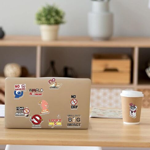 ملصقات يوم ممنوع التدخين، 50 قطعة ملصق ممنوع التدخين لديكورات المنزل وأجهزة الكمبيوتر المحمولة والكتب وألواح التزلج وملصق الأمتعة وحافظة الهاتف والجيتار in Kuwait