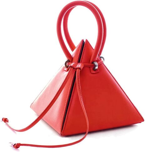 حقيبة يد فاخرة "هرمية"، حقيبة كتف عصرية عبر الجسم، حقيبة يد مصممة من جلد البولي يوريثان الناعم للنساء/الفتيات in Kuwait